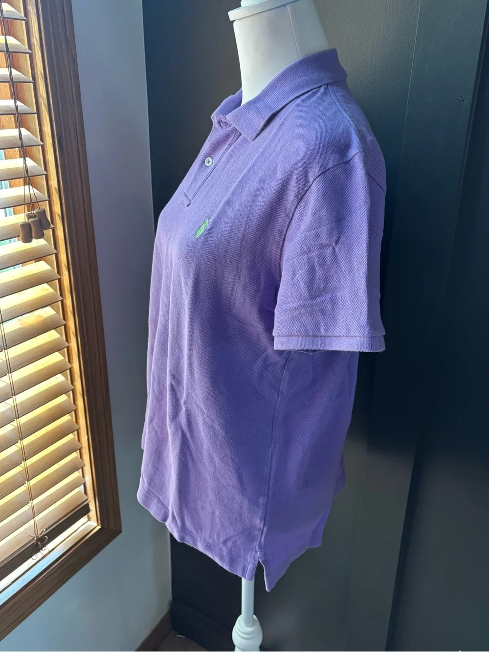 Y2K Ralph Lauren Purple Classic Fit Polo Green Pony Men’s XL